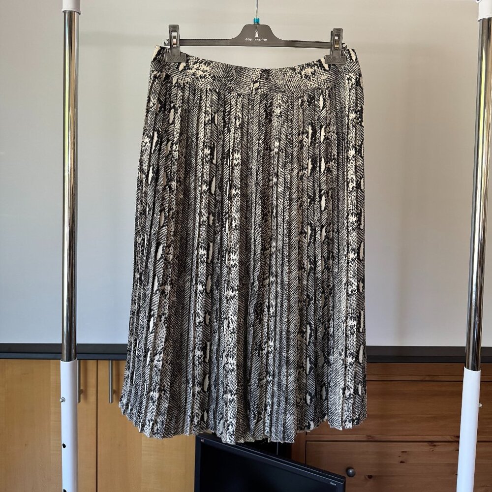 J.Crew Pleated Midi Skirt in Snakeskin Print